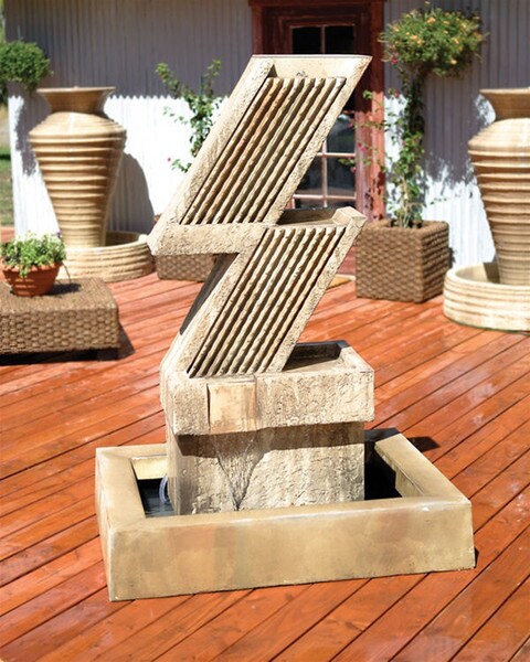 Zig Zag Contemporary Wall Fountain
